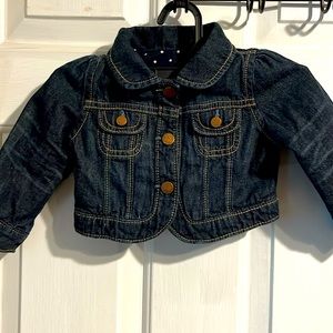 Baby gap girls, Jean denim jacket size 6 to 12 months